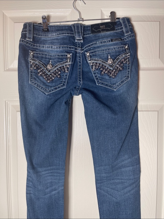 Miss Me Denim - Miss Me Dark Blue Embellished Back Pocket Jeans